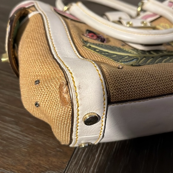 Authentic Vintage COACH Ladybug Motif Boxy Straw Tote Bag, Limited Edition -2004 - Picture 8 of 16